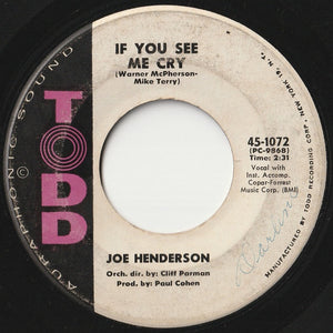 Joe Henderson - Snap Your Fingers / If You See Me Cry (7 inch Record / Used)