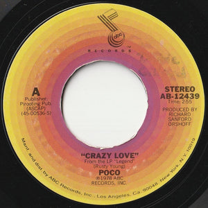 Poco - Crazy Love / Barbados (7 inch Record / Used)