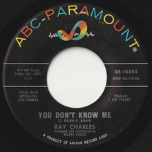 Load image into Gallery viewer, Ray Charles - You Don&#39;t Know Me / Careless Love (7 inch Record / Used)
