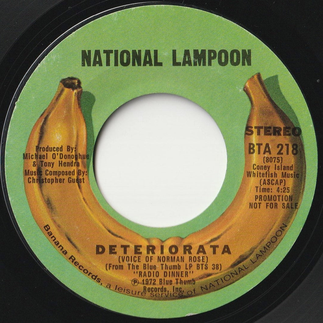 National Lampoon - Deteriorata / Deteriorata (7 inch Record / Used)