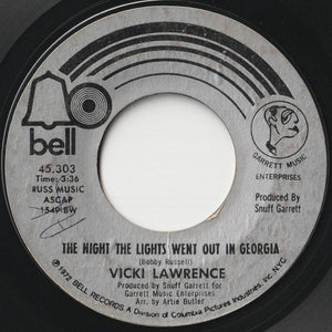 Vicki Lawrence - The Night The Lights Went Out In Georgia / Dime A Dance (7 inch Record / Used)