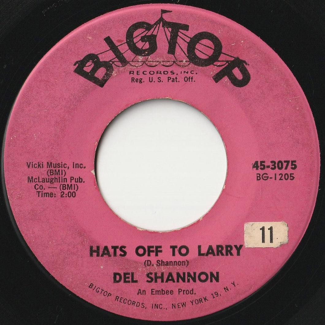 Del Shannon - Hats Off To Larry / Don't Gild The Lily, Lily (7 inch Record / Used)