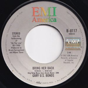 Gary U.S. Bonds - Out Of Work / Bring Her Back (7 inch Record / Used)