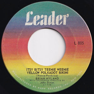 Brian Hyland - Itsy Bitsy Teenie Weenie Yellow Polkadot Bikini / Don't Dilly Dally, Sally (7 inch Record / Used)