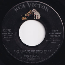 画像をギャラリービューアに読み込む, Neil Sedaka - You Mean Everything To Me / Run Samson Run (7 inch Record / Used)
