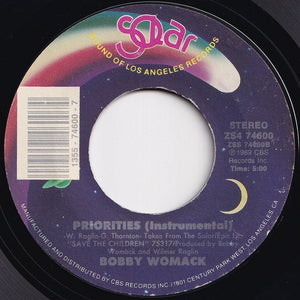 Bobby Womack - Priorities (7" Edit) / (Instrumental) (7 inch Record / Used)