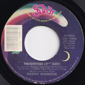 Bobby Womack - Priorities (7" Edit) / (Instrumental) (7 inch Record / Used)