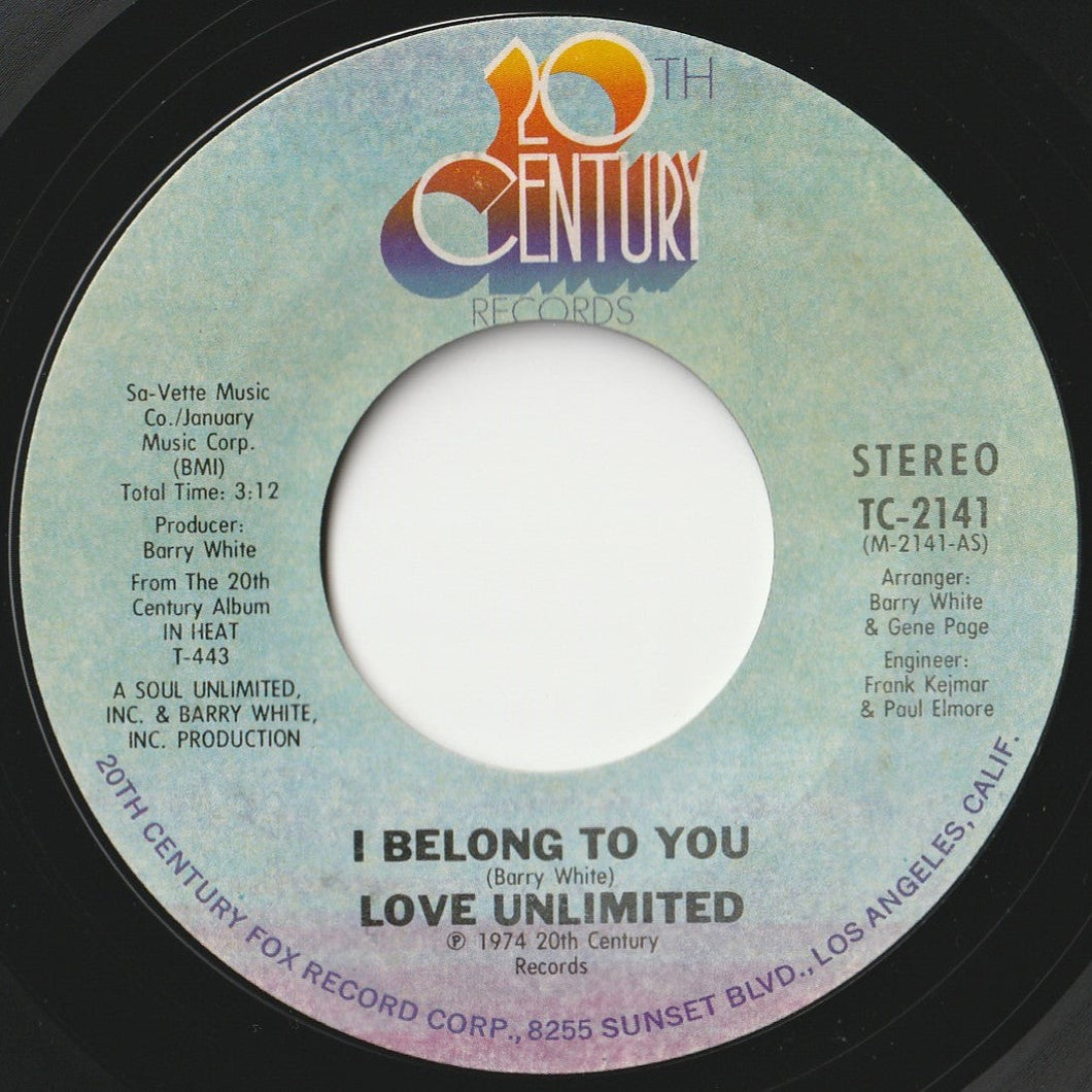 Love Unlimited  - I Belong To You / And Only You (7 inch Record / Used)