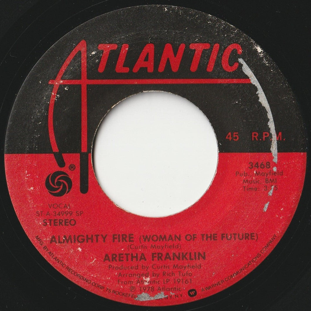 Aretha Franklin - Almighty Fire (Woman Of The Future) / I'm Your Speed (7 inch Record / Used)