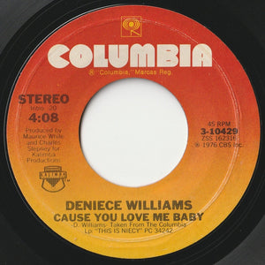 Deniece Williams - Free / Cause You Love Me Baby (7 inch Record / Used)