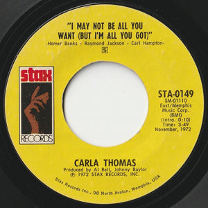 Carla Thomas - Sugar / I May Not Be All You Want (But I'm All You Got) (7 inch Record / Used)