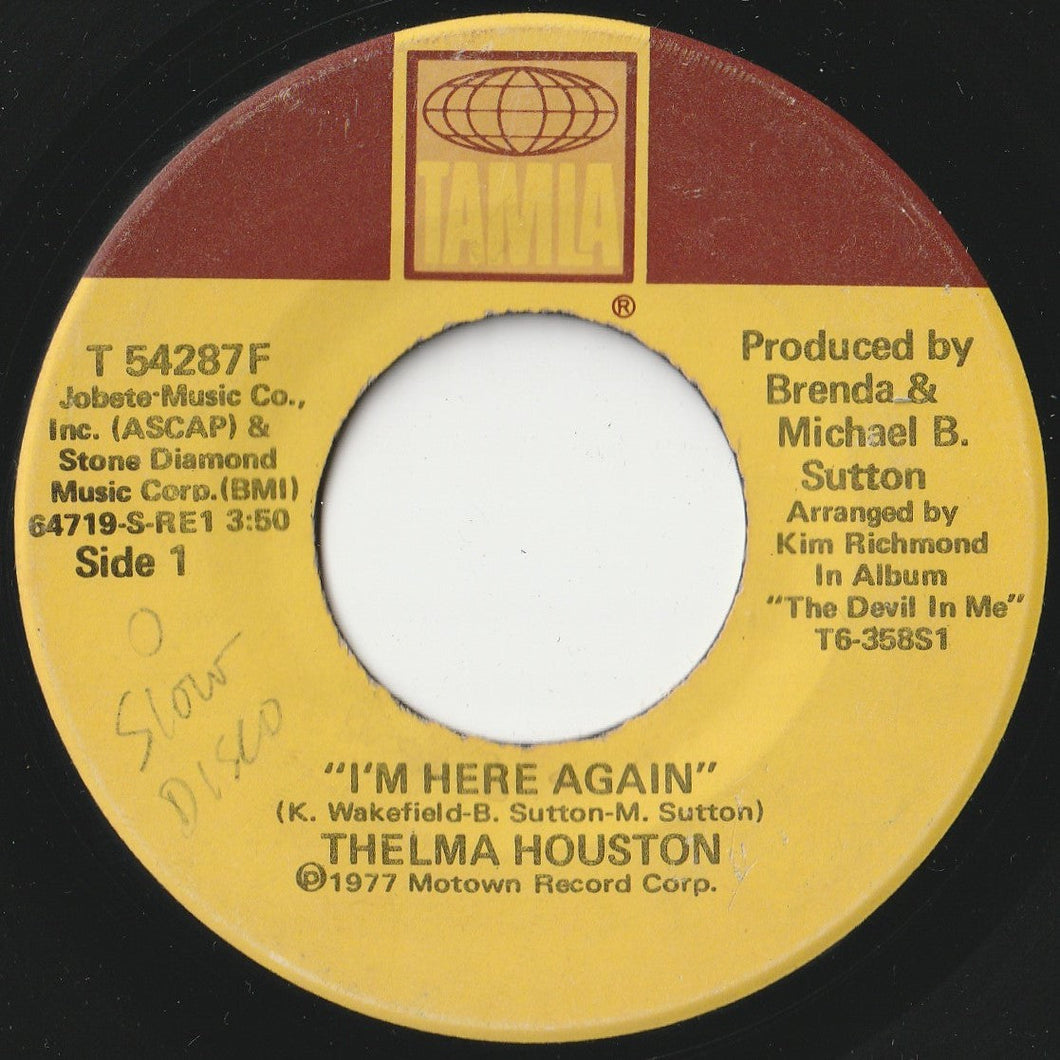 Thelma Houston - I'm Here Again / Sharing Something Perfect Between Ourselves (7 inch Record / Used)