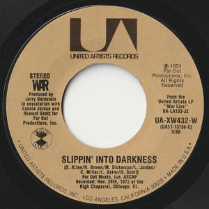 War - Ballero / Slippin' Into Darkness (7 inch Record / Used)