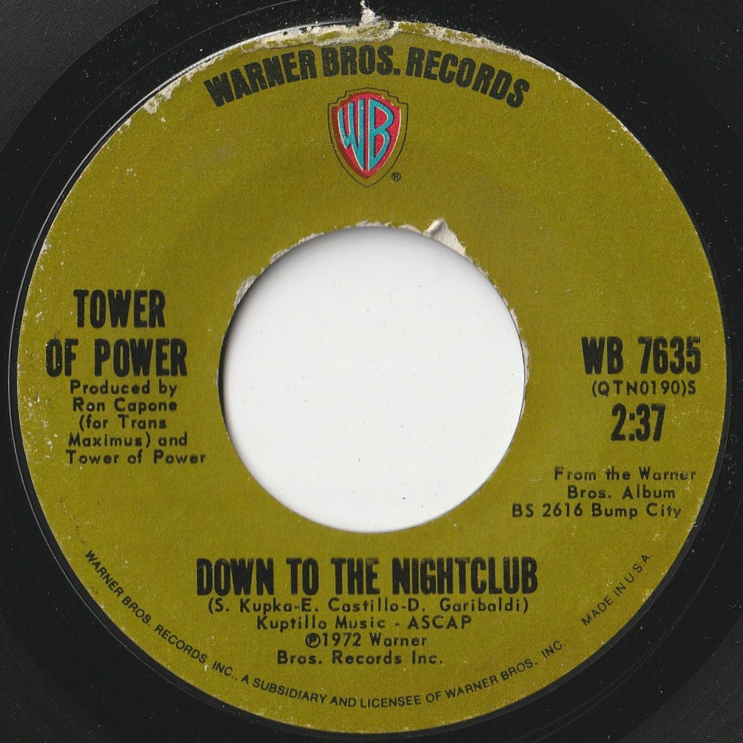 Tower Of Power - Down To The Night Club / What Happened To The World That Day (7 inch Record / Used)