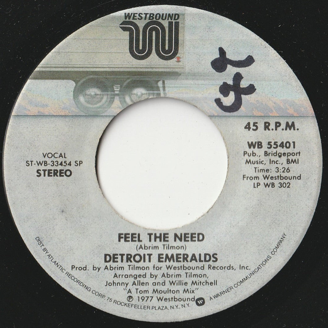 Detroit Emeralds - Feel The Need / Love Has Come To Me (7 inch Record / Used)