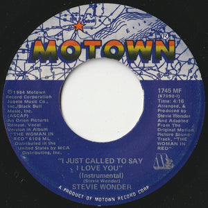 Stevie Wonder - I Just Called To Say I Love You / (Instrumental) (7 inch Record / Used)