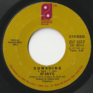 O'Jays - Back Stabbers / Sunshine (7 inch Record / Used)