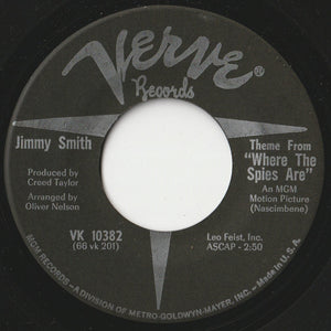 Jimmy Smith - Theme From "Where The Spies Are" / Slow Theme From "Where The Spies Are" (7 inch Record / Used)