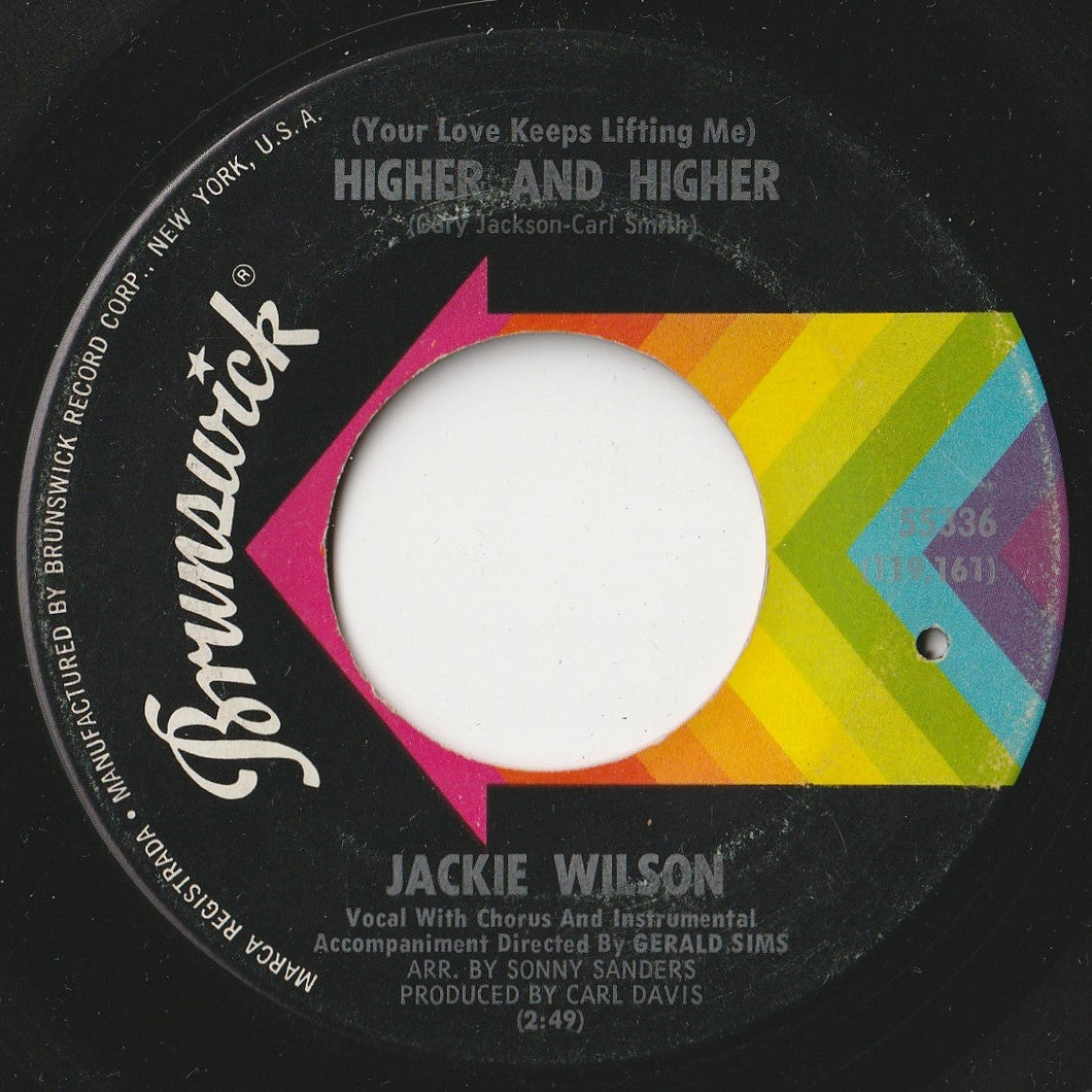 Jackie Wilson - (Your Love Keeps Lifting Me) Higher And Higher / I'm The One To Do It (7 inch Record / Used)