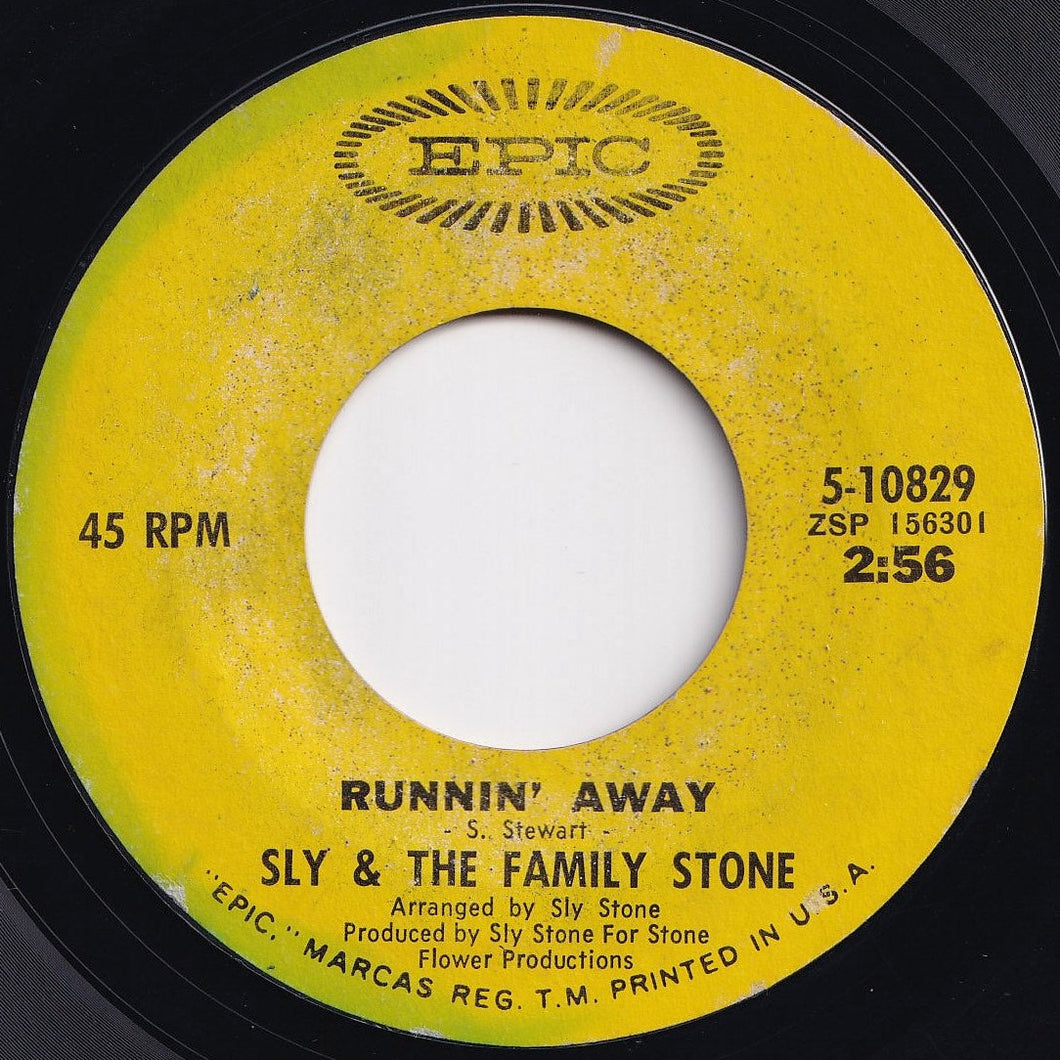 Sly & The Family Stone - Runnin' Away / Brave & Strong (7 inch Record / Used)