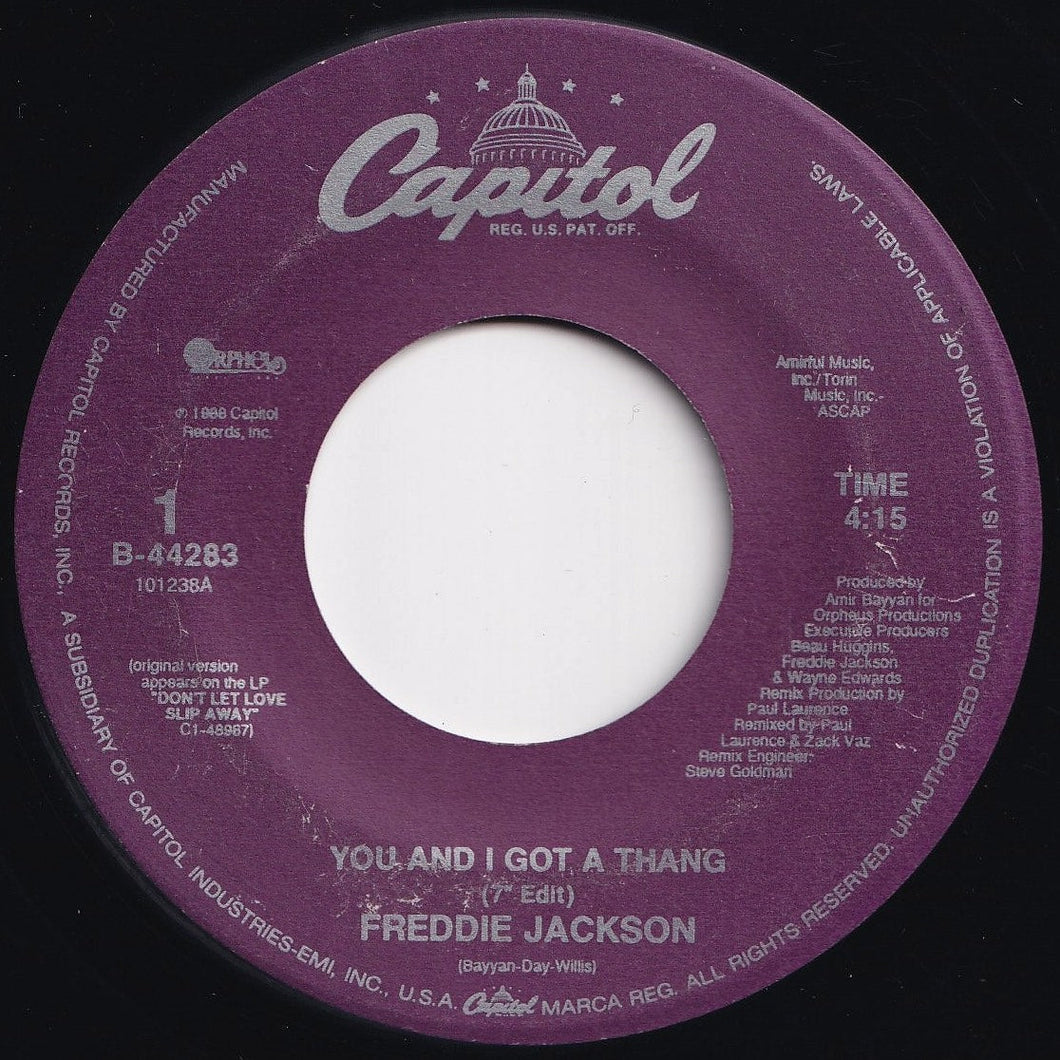 Freddie Jackson - You And I Got A Thang / It's Gonna Take A Long, Long Time (7 inch Record / Used)