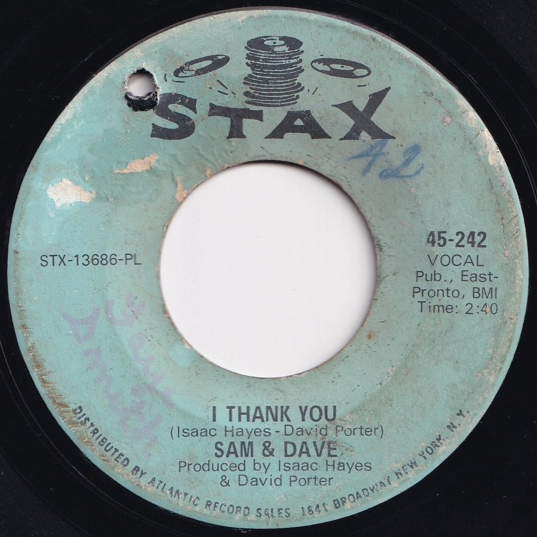 Sam & Dave - I Thank You / Wrap It Up (7 inch Record / Used)