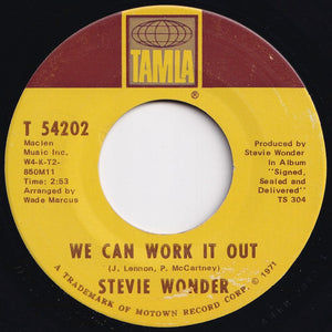 Stevie Wonder - We Can Work It Out / Never Dreamed You'd Leave In Summer (7 inch Record / Used)