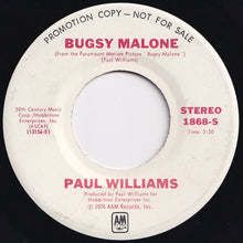 画像をギャラリービューアに読み込む, Paul Williams - Bugsy Malone (Mono) / (Stereo) (7 inch Record / Used)
