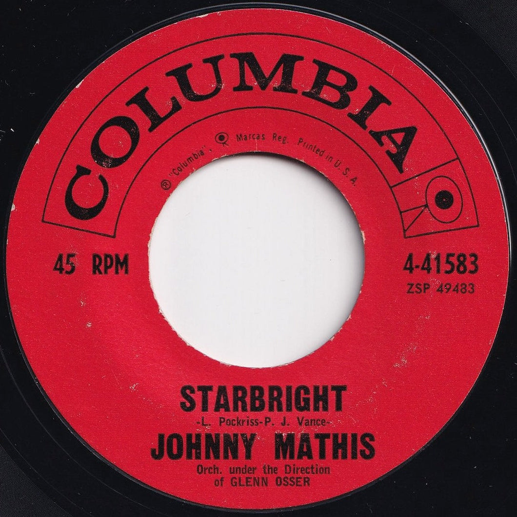 Johnny Mathis - Starbright / All Is Well (7 inch Record / Used)