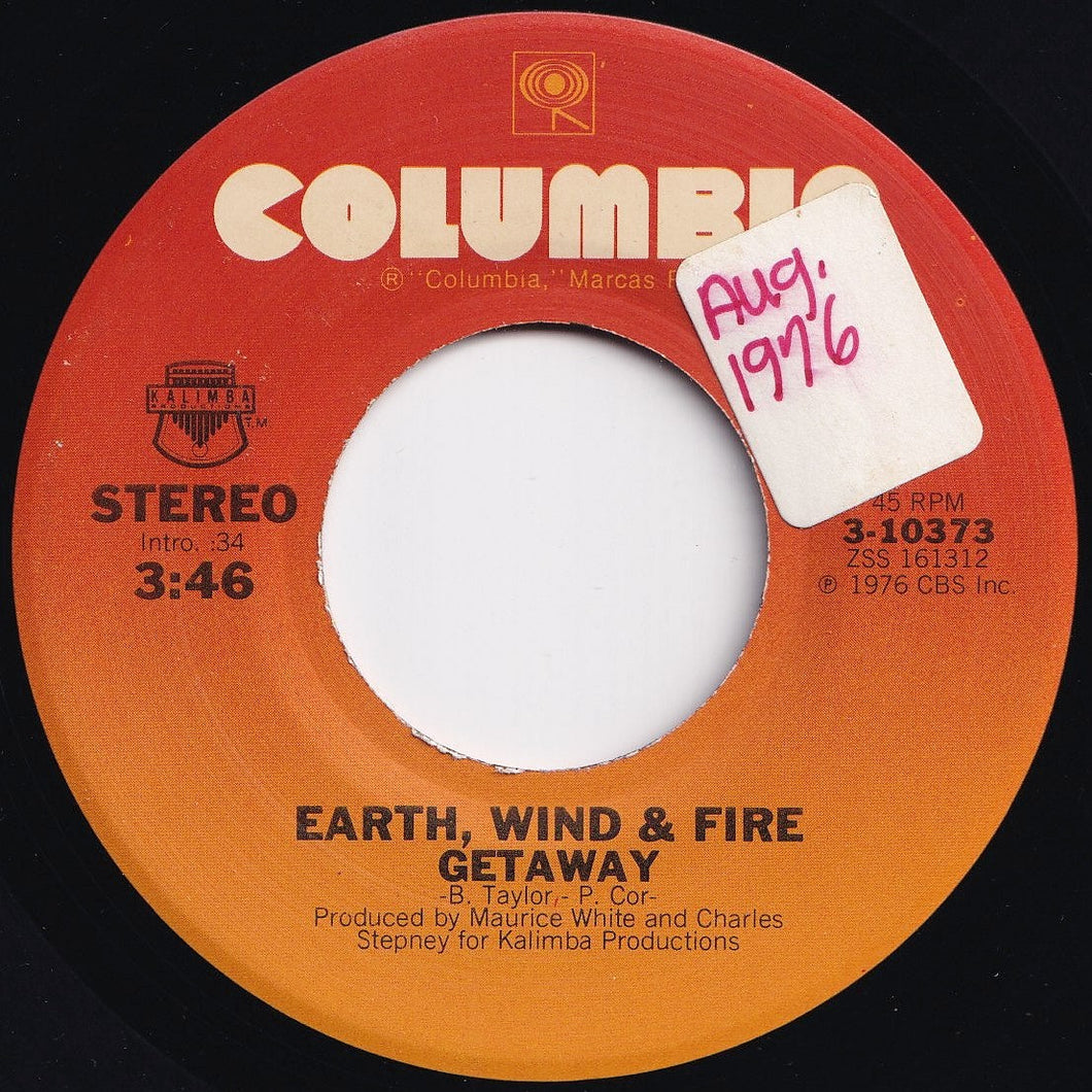 Earth, Wind & Fire - Getaway / (Instrumental) (7 inch Record / Used)