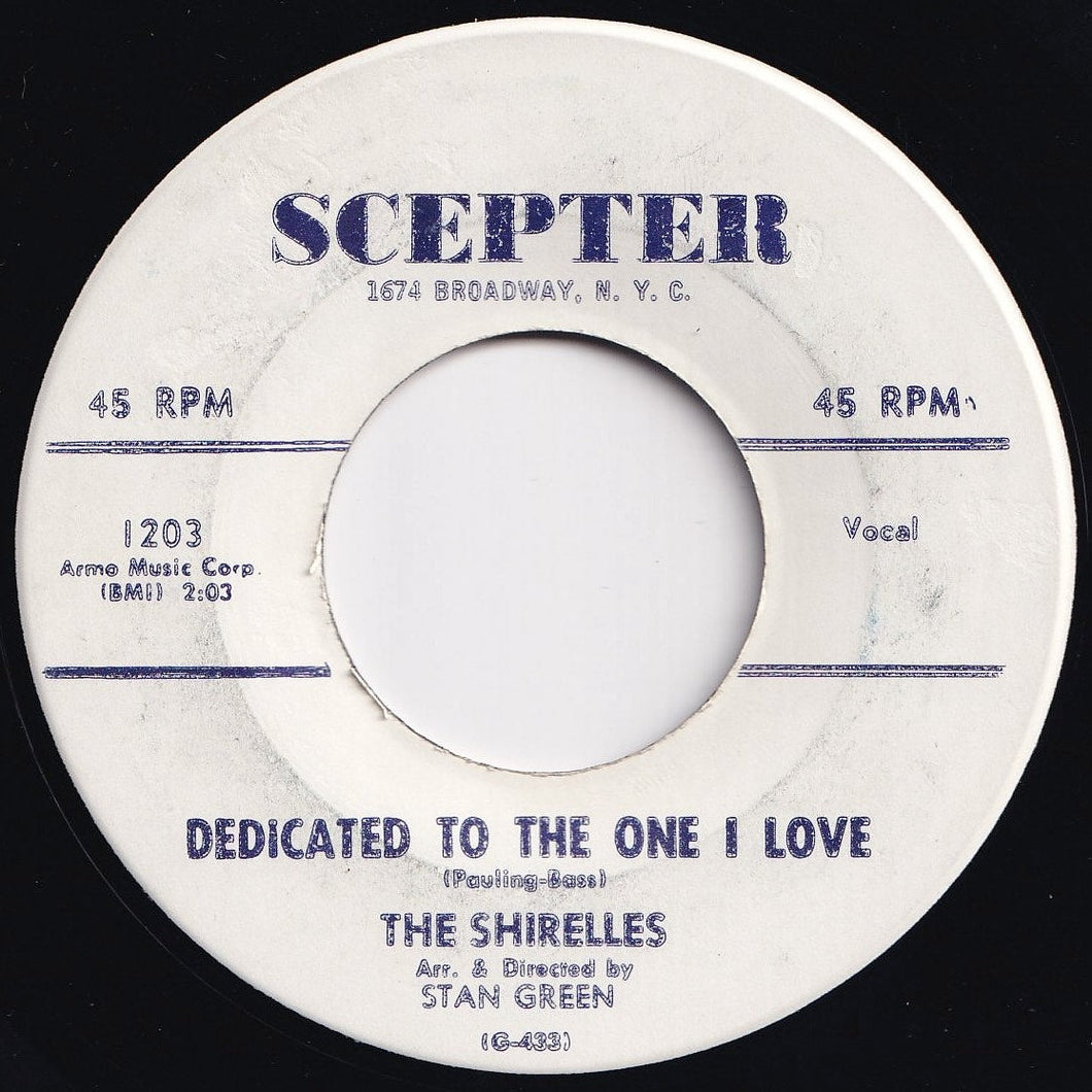 Shirelles - Dedicated To The One I Love / Look A Here Baby (7 inch Record / Used)