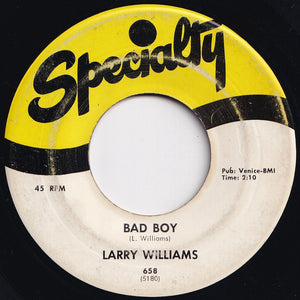 Larry Williams - Bad Boy / She Said, "Yeah" (7 inch Record / Used)