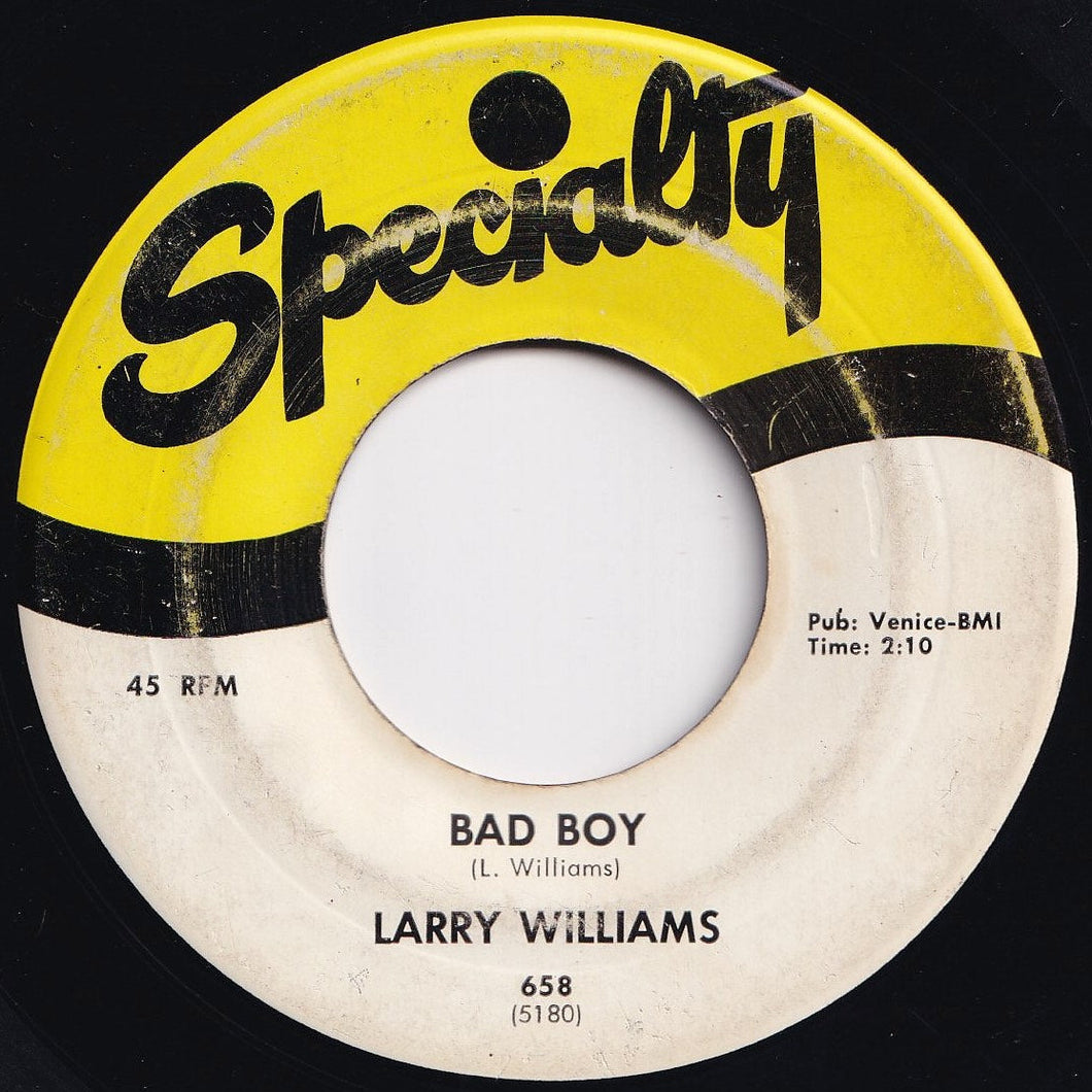 Larry Williams - Bad Boy / She Said, 