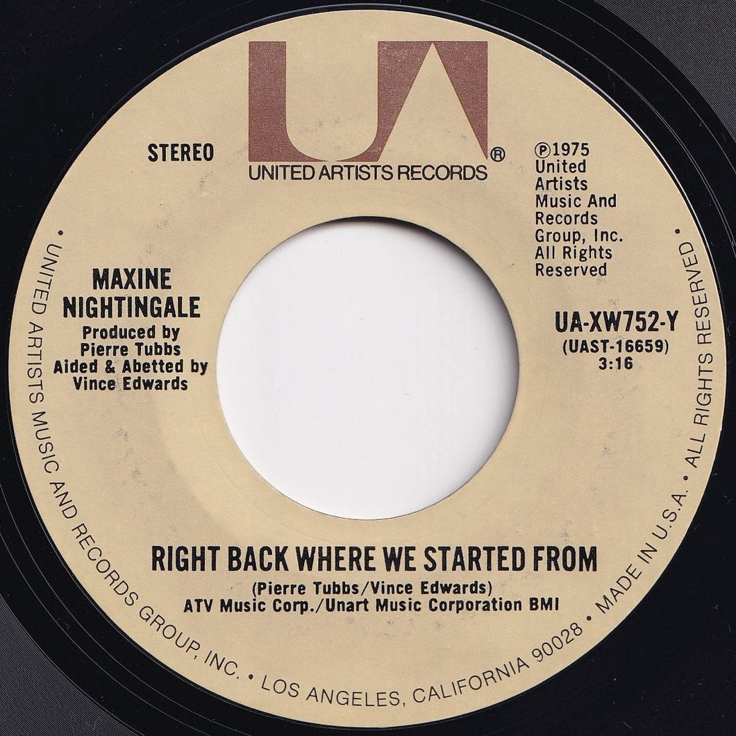 Maxine Nightingale - Right Back Where We Started From / Believe In What You Do (7 inch Record / Used)