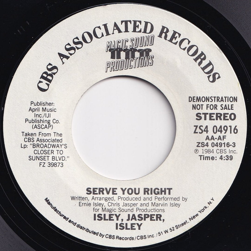 Isley Jasper Isley - Serve You Right / Same (7 inch Record / Used)