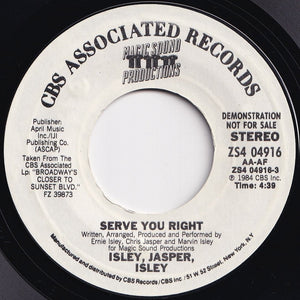 Isley Jasper Isley - Serve You Right / Same (7 inch Record / Used)