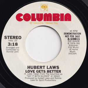 Hubert Laws - Love Gets Better / Same (7 inch Record / Used)