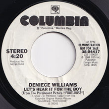 Load image into Gallery viewer, Deniece Williams - Let&#39;s Hear It For The Boy / Let&#39;s Hear It For The Boy (7 inch Record / Used)
