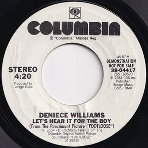 Deniece Williams - Let's Hear It For The Boy / Let's Hear It For The Boy (7 inch Record / Used)