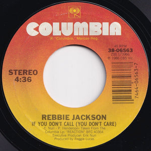 Rebbie Jackson, Robin Zander - You Send The Rain Away / If You Don't Call (You Don't Care) (7 inch Record / Used)