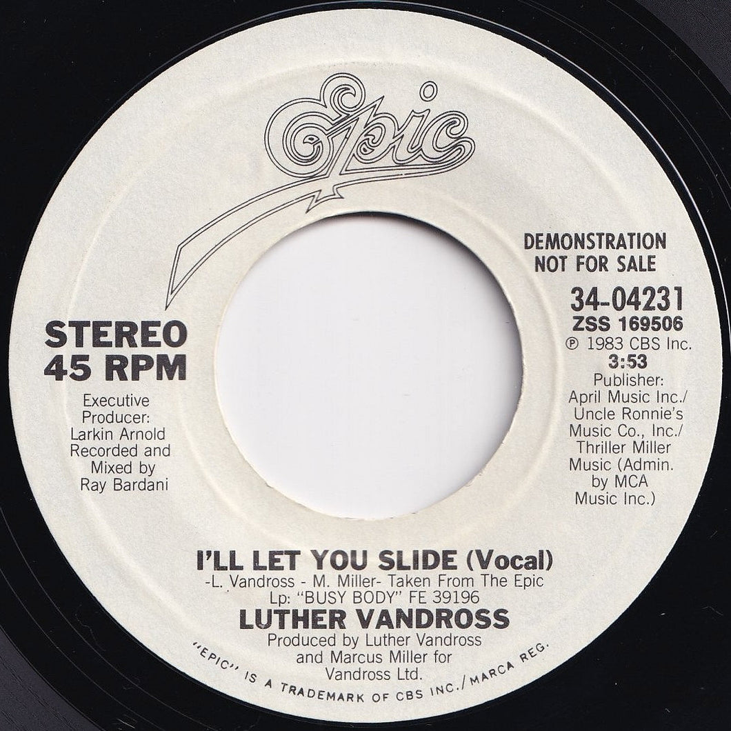 Luther Vandross - I'll Let You Slide / I'll Let You Slide (7 inch Record / Used)