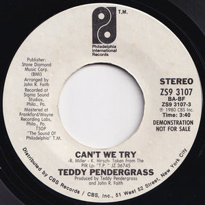 Teddy Pendergrass - Can't We Try / Can't We Try (7 inch Record / Used)