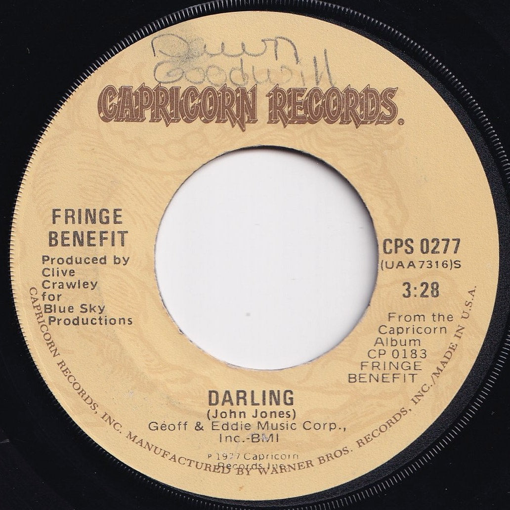 Fringe Benefit - Darling / Wanna Be With You (7 inch Record / Used)