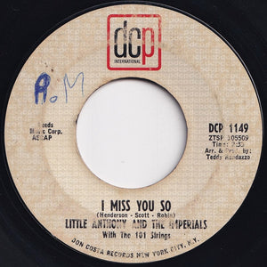 Little Anthony And The Imperials - I Miss You So / Get Out Of My Life (7 inch Record / Used)