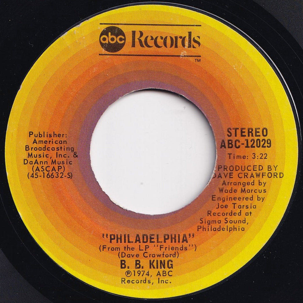 B.B. King - Philadelphia / Up At 5 A.M. (7 inch Record / Used)