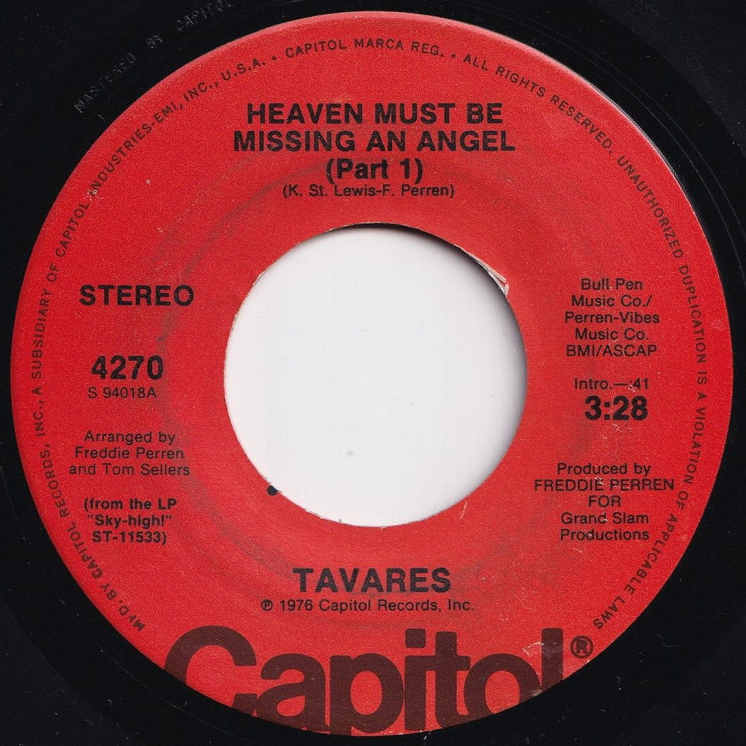 Tavares - Heaven Must Be Missing An Angel (Part 1) / (Part 2) (7 inch Record / Used)