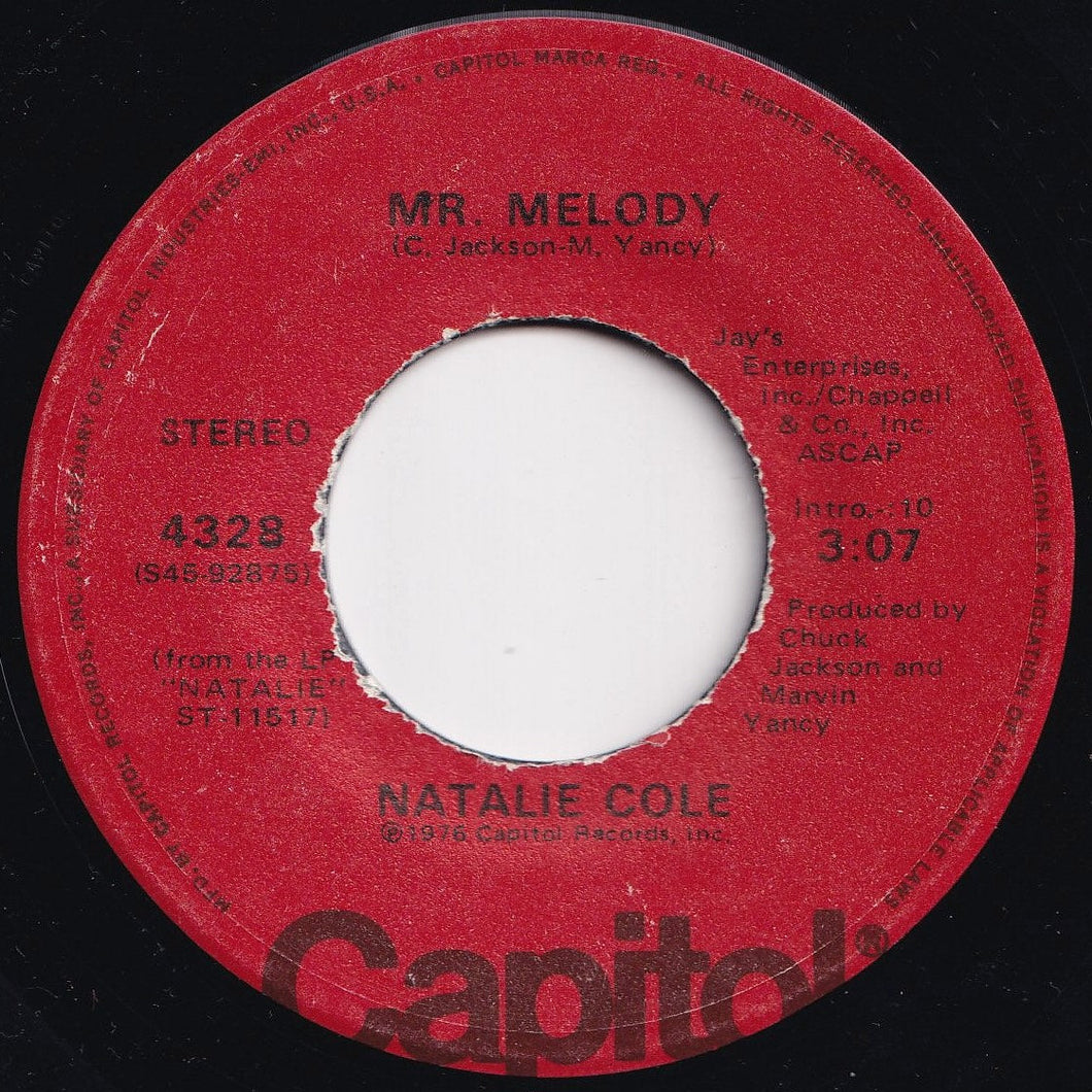 Natalie Cole - Mr. Melody / Not Like Mine (7 inch Record / Used)