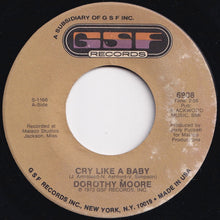 画像をギャラリービューアに読み込む, Dorothy Moore - Cry Like A Baby / Just The One I&#39;ve Been Looking For (7 inch Record / Used)
