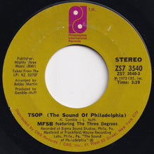 Load image into Gallery viewer, MFSB, Three Degrees - TSOP (The Sound Of Philadelphia) / Something For Nothing (7 inch Record / Used)
