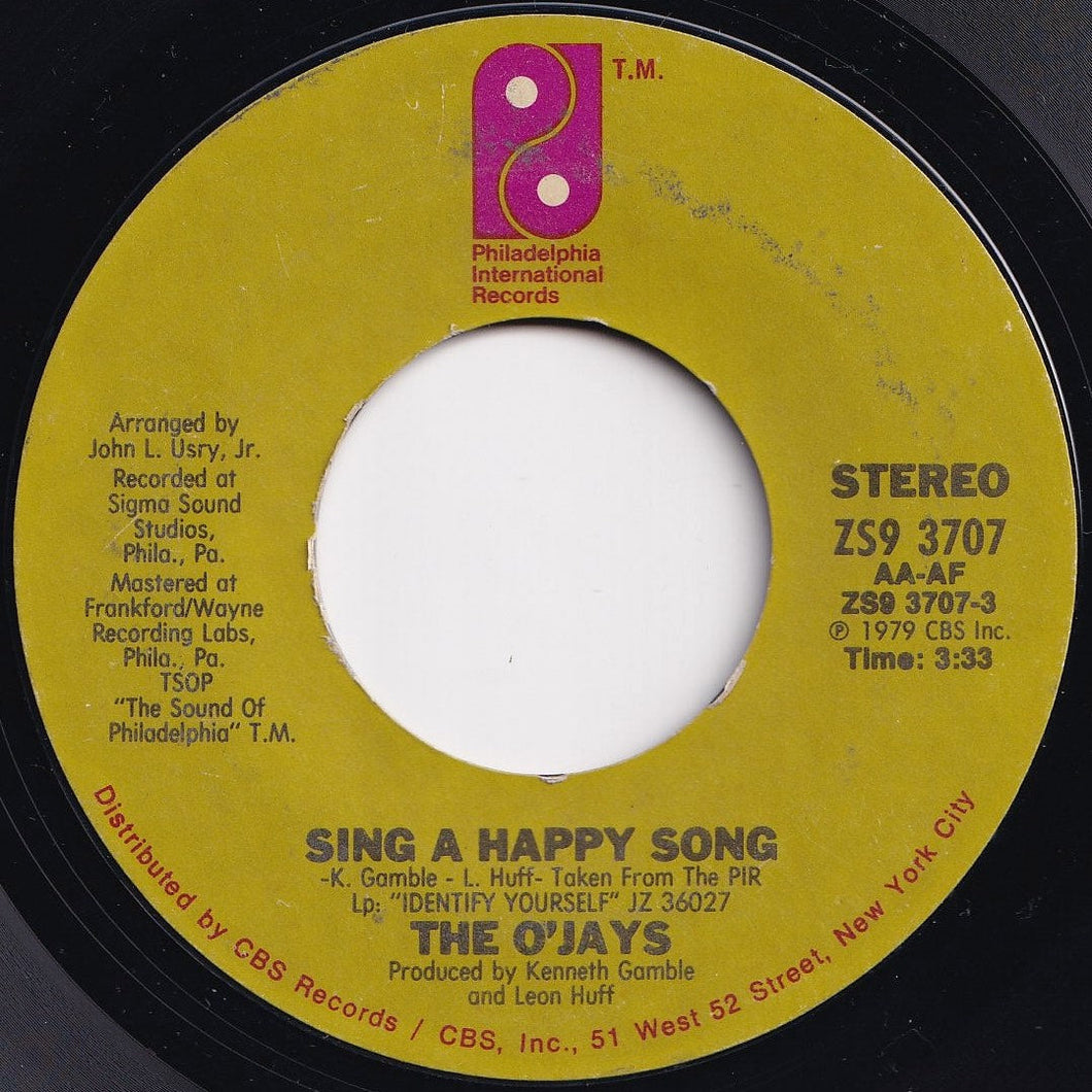 O'Jays - Sing A Happy Song / One In A Million (Girl) (7 inch Record / Used)